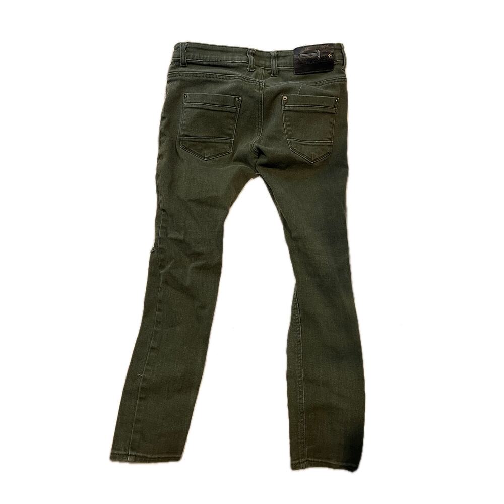 Copper Rivet Olive Jeans with Rips Mens 29x30 - Picture 2 of 3